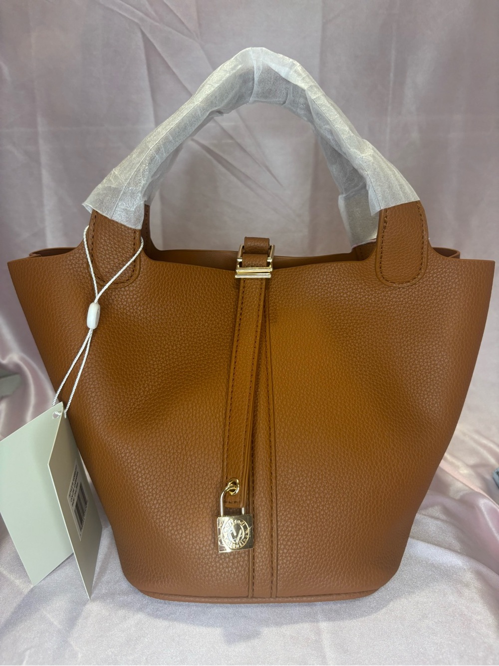 NWT Valentino Orlandi Caramel Bucket Bag with Pouch